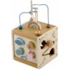 Cub educational din lemn cu diverse activitati, 15.5 x 17 cm, Nukido NK-861 5