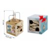 Cub educational din lemn cu diverse activitati, 15.5 x 17 cm, Nukido NK-861 7