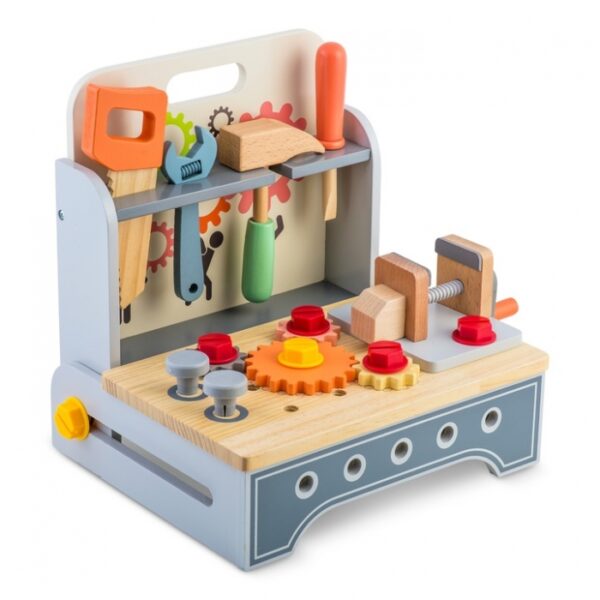 Mini atelier de lucru din lemn cu accesorii incluse, 30 x 25 x 30 cm, Ricokids RK-877 0