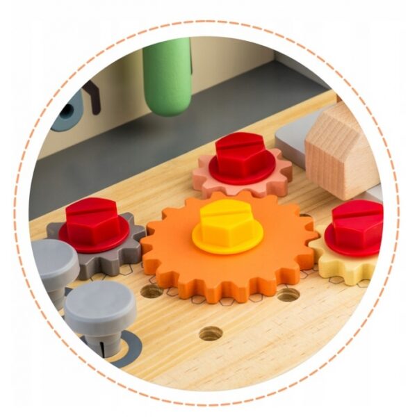 Mini atelier de lucru din lemn cu accesorii incluse, 30 x 25 x 30 cm, Ricokids RK-877 3