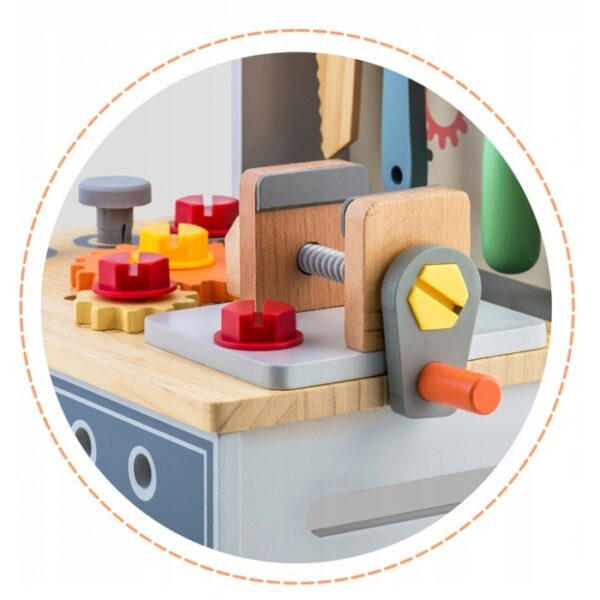 Mini atelier de lucru din lemn cu accesorii incluse, 30 x 25 x 30 cm, Ricokids RK-877 4