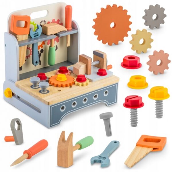 Mini atelier de lucru din lemn cu accesorii incluse, 30 x 25 x 30 cm, Ricokids RK-877 5