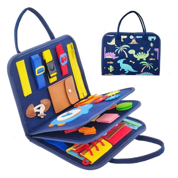 Carte Busy Board Montessori din fetru cu mâner