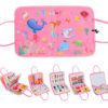 Carte Busy Board Montessori din fetru cu mâner Roz
