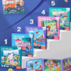 Carte magnetică tip puzzle, pliabilă 3-în-1, Quiet Book cu magnet, niveluri 1-5