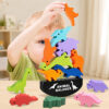 Joc de echilibru din lemn cu animale/ dinozauri/ animale marine, set de stivuire