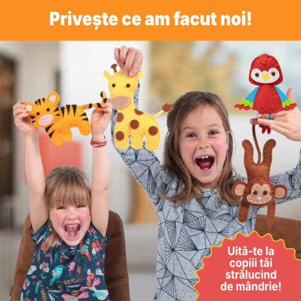 Kit de cusut din fetru, DIY pentru copii
