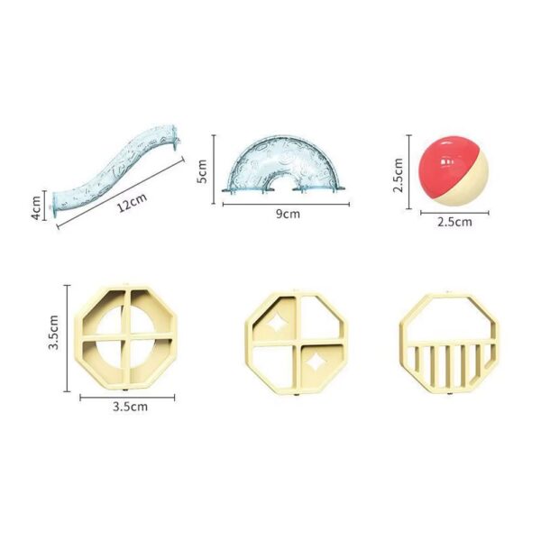 Set plăci magnetice cu tuburi pentru bile, 168 piese