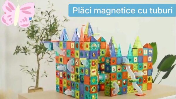 Set plăci magnetice cu tuburi pentru bile